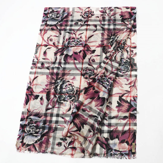 BURBERRY Stall 4043946 Main: 51% wool, Main: 49% silk Stone Ash Rose Women Used Authentic