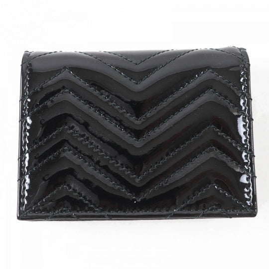 GUCCI Bifold Wallet 466492 Main: Patent leather black Women Used Authentic