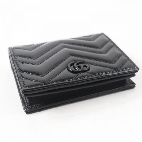 GUCCI Bifold Wallet 466492 Main: Patent leather black Women Used Authentic