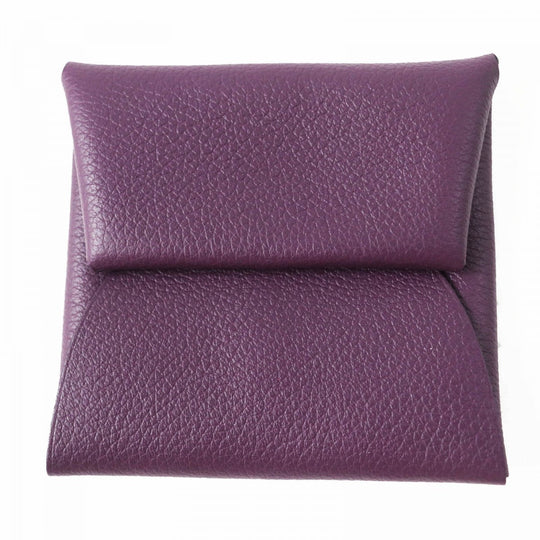 HERMES Coin case Main: Evercolor purple BASTIA VERSO Bastia Verso Women Used Authentic