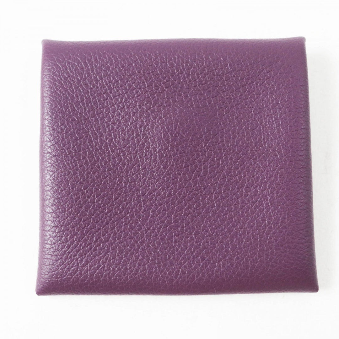 HERMES Coin case Main: Evercolor purple BASTIA VERSO Bastia Verso Women Used Authentic