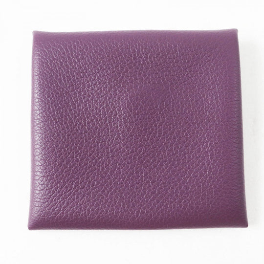 HERMES Coin case Main: Evercolor purple BASTIA VERSO Bastia Verso Women Used Authentic