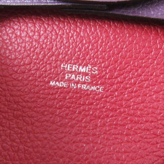 HERMES Coin case Main: Evercolor purple BASTIA VERSO Bastia Verso Women Used Authentic