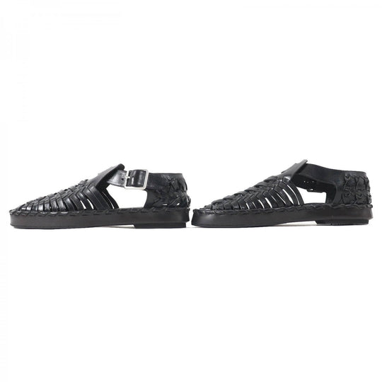 JIL SANDER Sandals J15WP0045 Calf leather black Woven Leather Flat Sandal 38
