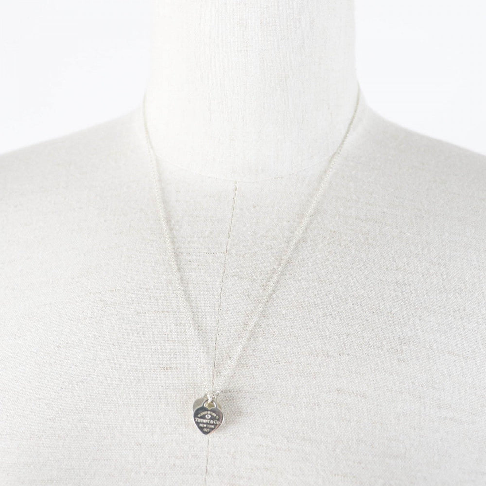 TIFFANY&Co. Necklace Main: Ag925, Part: Diamond Silver Return to TIFFANY&Co. mini double heart Women Used Authentic