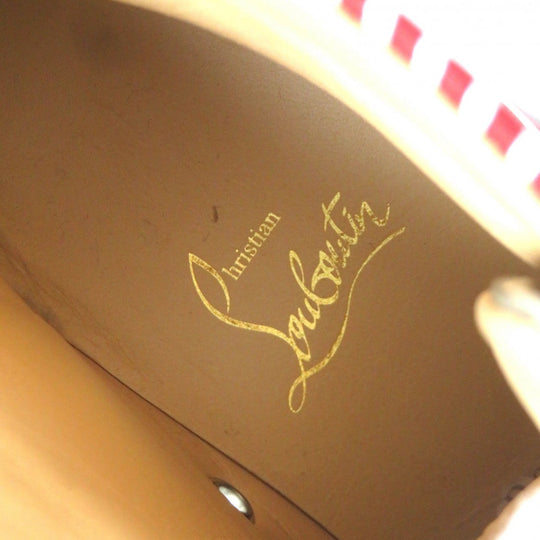 Christian Louboutin High cut sneakers Part: Leather Black red white LOU SPIKES ORLATO FLAT Women 35 Used Authentic