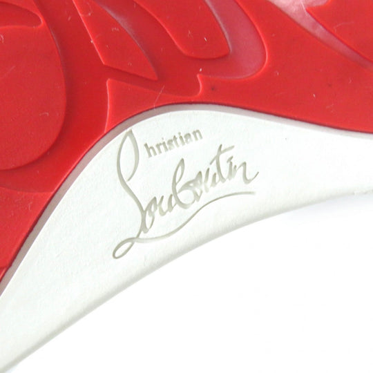 Christian Louboutin High cut sneakers Part: Leather Black red white LOU SPIKES ORLATO FLAT Women 35 Used Authentic