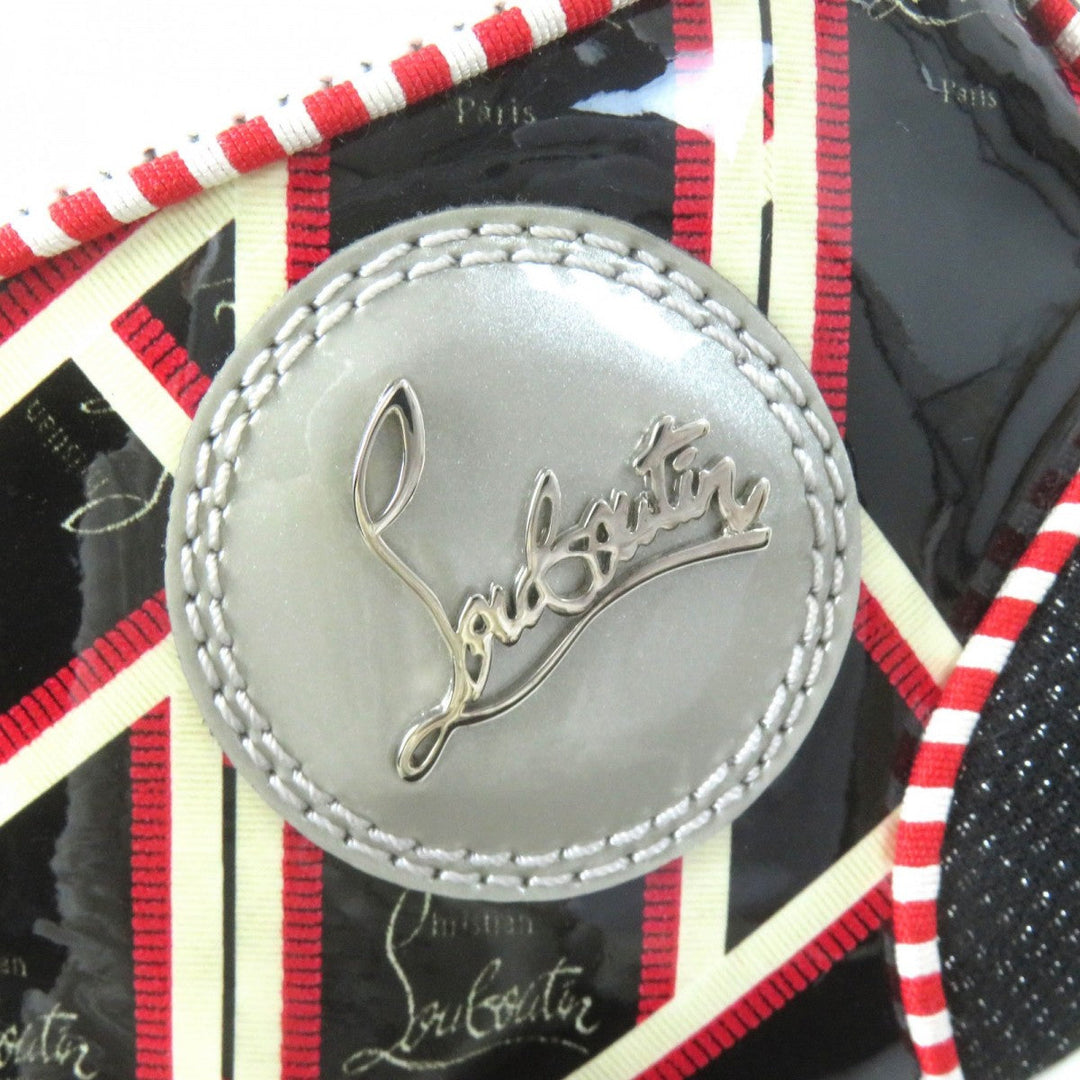 Christian Louboutin High cut sneakers Part: Leather Black red white LOU SPIKES ORLATO FLAT Women 35 Used Authentic