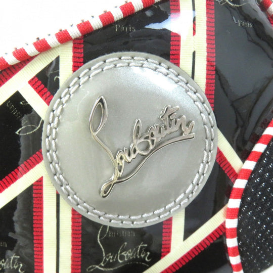 Christian Louboutin High cut sneakers Part: Leather Black red white LOU SPIKES ORLATO FLAT Women 35 Used Authentic
