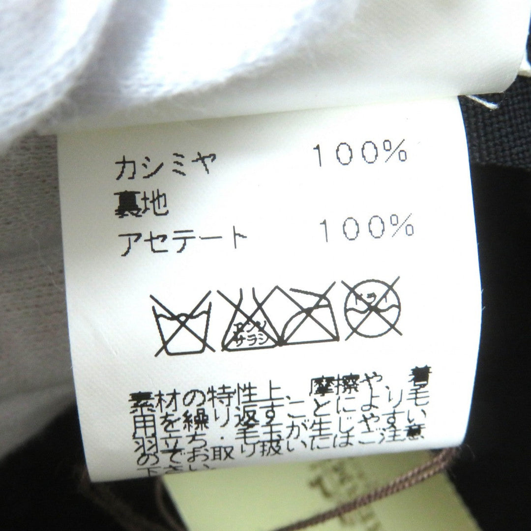HERMES Casquette Outer: 100% cashmere, Lining: 100% acetate black Women 58 Used Authentic