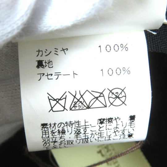 HERMES Casquette Outer: 100% cashmere, Lining: 100% acetate black Women 58 Used Authentic