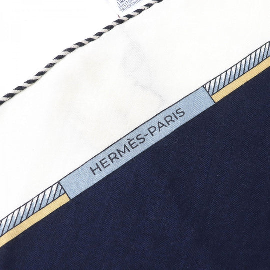 HERMES scarf cashmere multicolor Triangle Jean Les Voitures a Transformation Folding hooded carriage