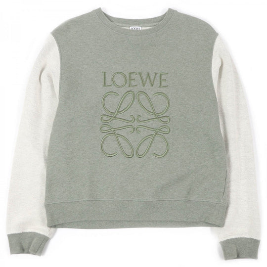 LOEWE sweat S359341XA8 Main: 100% cotton, Part: 100% rayon khaki mens S Used Authentic