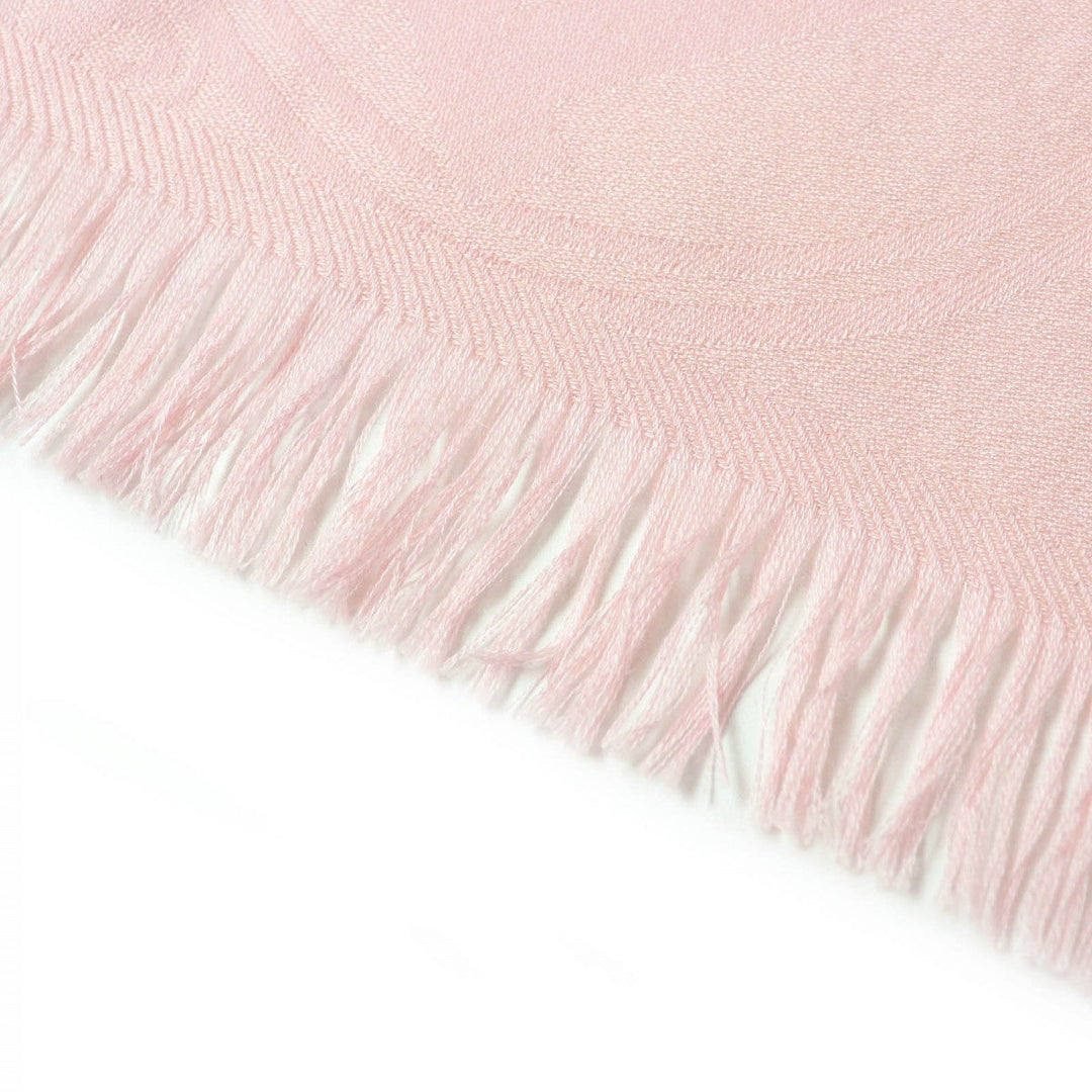HERMES Stall Main: 84% cashmere, Main: 15% silk pink New Libris Women Used Authentic