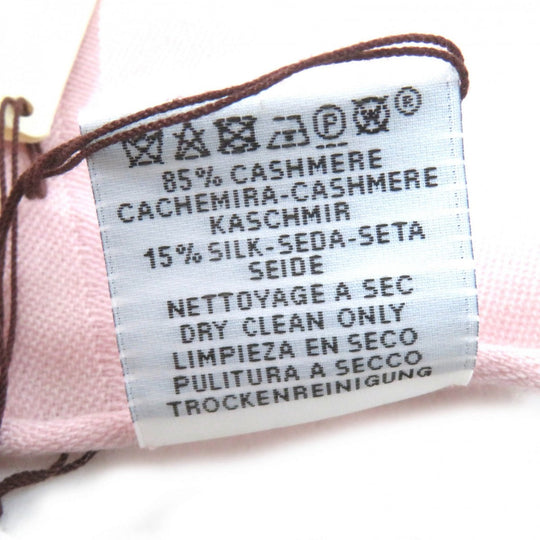 HERMES Stall Main: 84% cashmere, Main: 15% silk pink New Libris Women Used Authentic