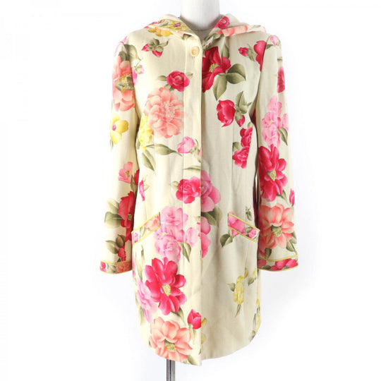 LEONARD FASHION Jacket Main: 100% wool, Lining: 50% cupra, Lining: 50% polyester Ivory Women Used Authentic