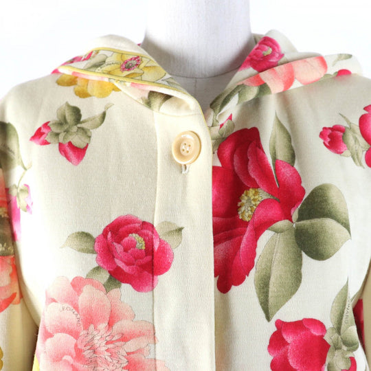 LEONARD FASHION Jacket Main: 100% wool, Lining: 50% cupra, Lining: 50% polyester Ivory Women Used Authentic