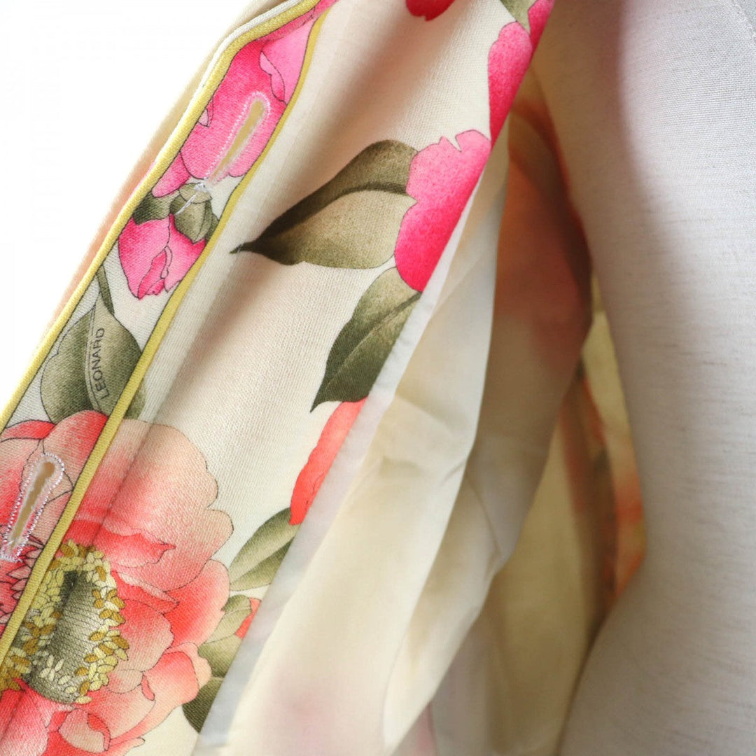 LEONARD FASHION Jacket Main: 100% wool, Lining: 50% cupra, Lining: 50% polyester Ivory Women Used Authentic