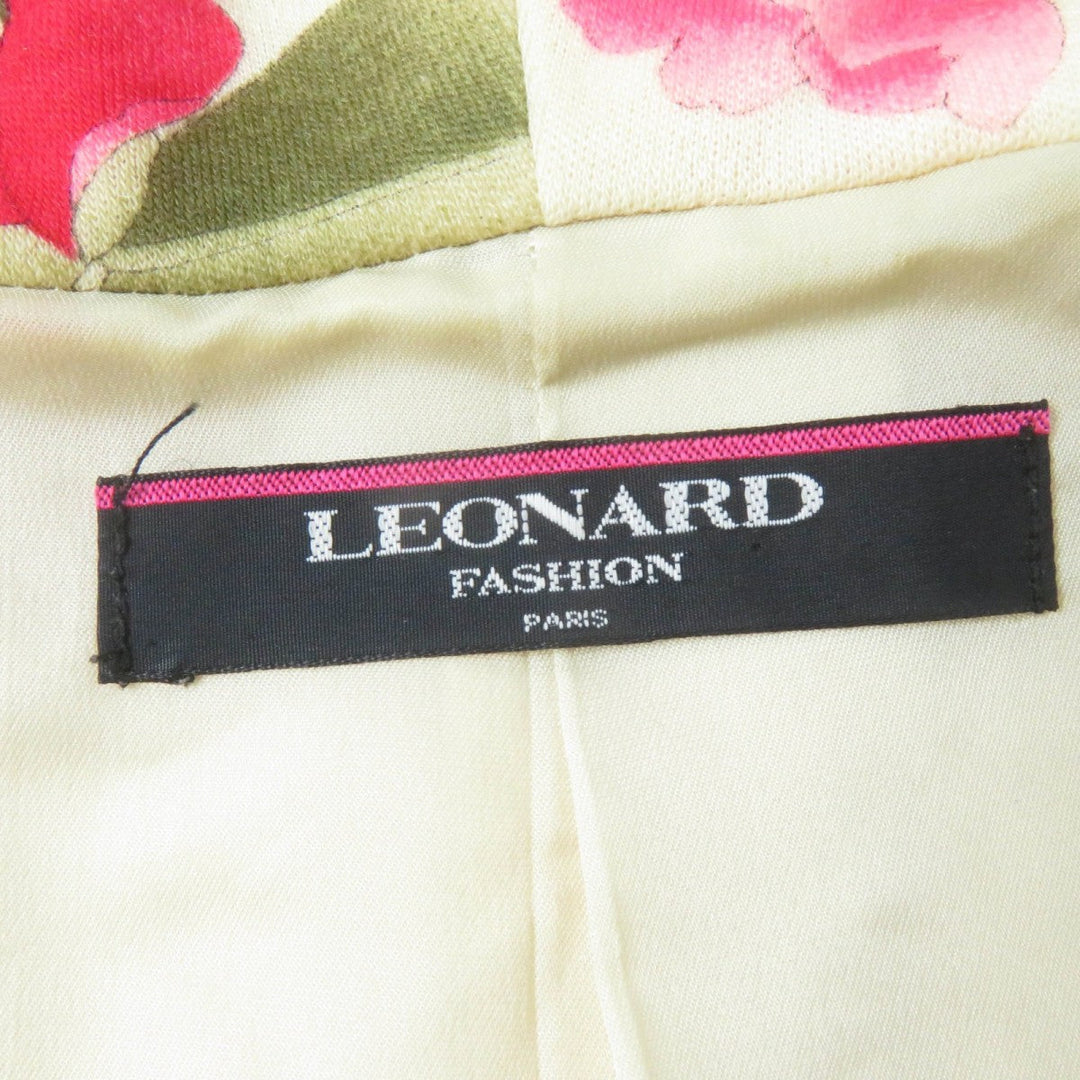 LEONARD FASHION Jacket Main: 100% wool, Lining: 50% cupra, Lining: 50% polyester Ivory Women Used Authentic