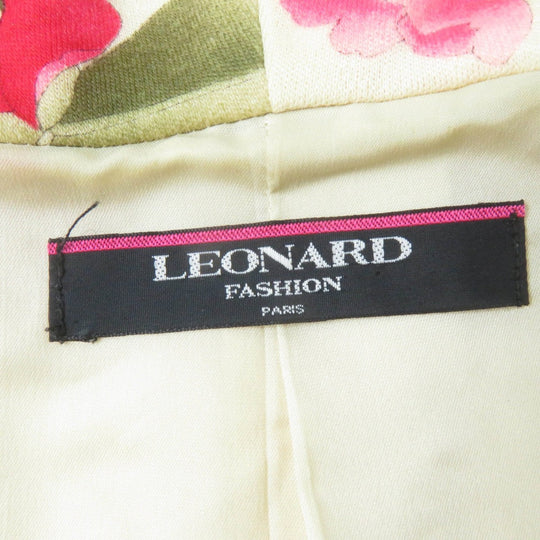 LEONARD FASHION Jacket Main: 100% wool, Lining: 50% cupra, Lining: 50% polyester Ivory Women Used Authentic