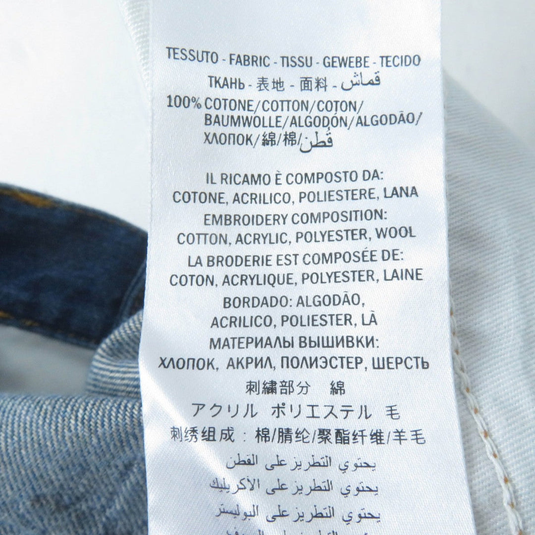 GUCCI Mini skirt 456973 Main: 100% cotton, some: acrylic, some: polyester, some: wool Indigo Women 42 Used Authentic