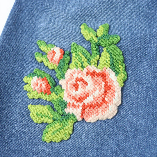 GUCCI Mini skirt 456973 Main: 100% cotton, some: acrylic, some: polyester, some: wool Indigo Women 42 Used Authentic