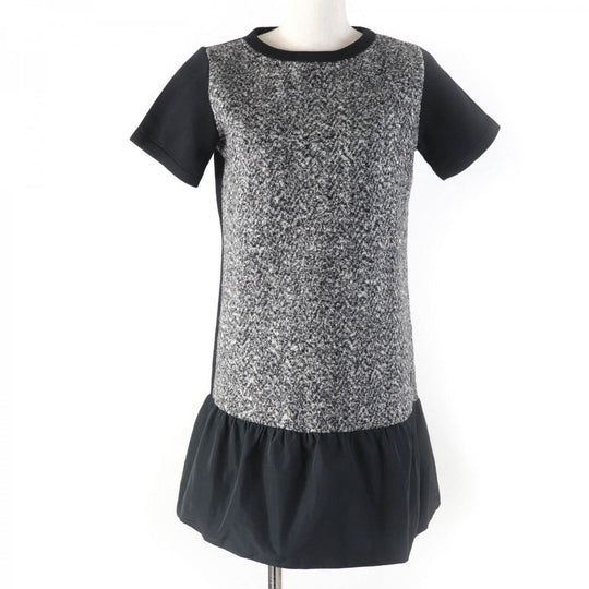 MONCLER Tunic Main: 100% rayon, Outer: 64% wool, Outer: 36% nylon, Part: 100% polyester black ABITO Women XS Used Authentic