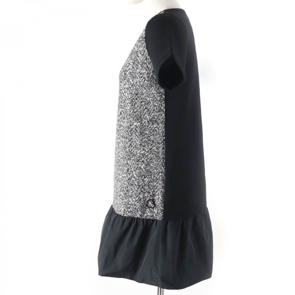 MONCLER Tunic Main: 100% rayon, Outer: 64% wool, Outer: 36% nylon, Part: 100% polyester black ABITO Women XS Used Authentic