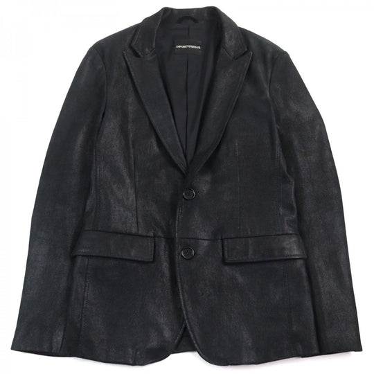 EMPORIO ARMANI tailored jacket H1G02P Lamb leather black 46
