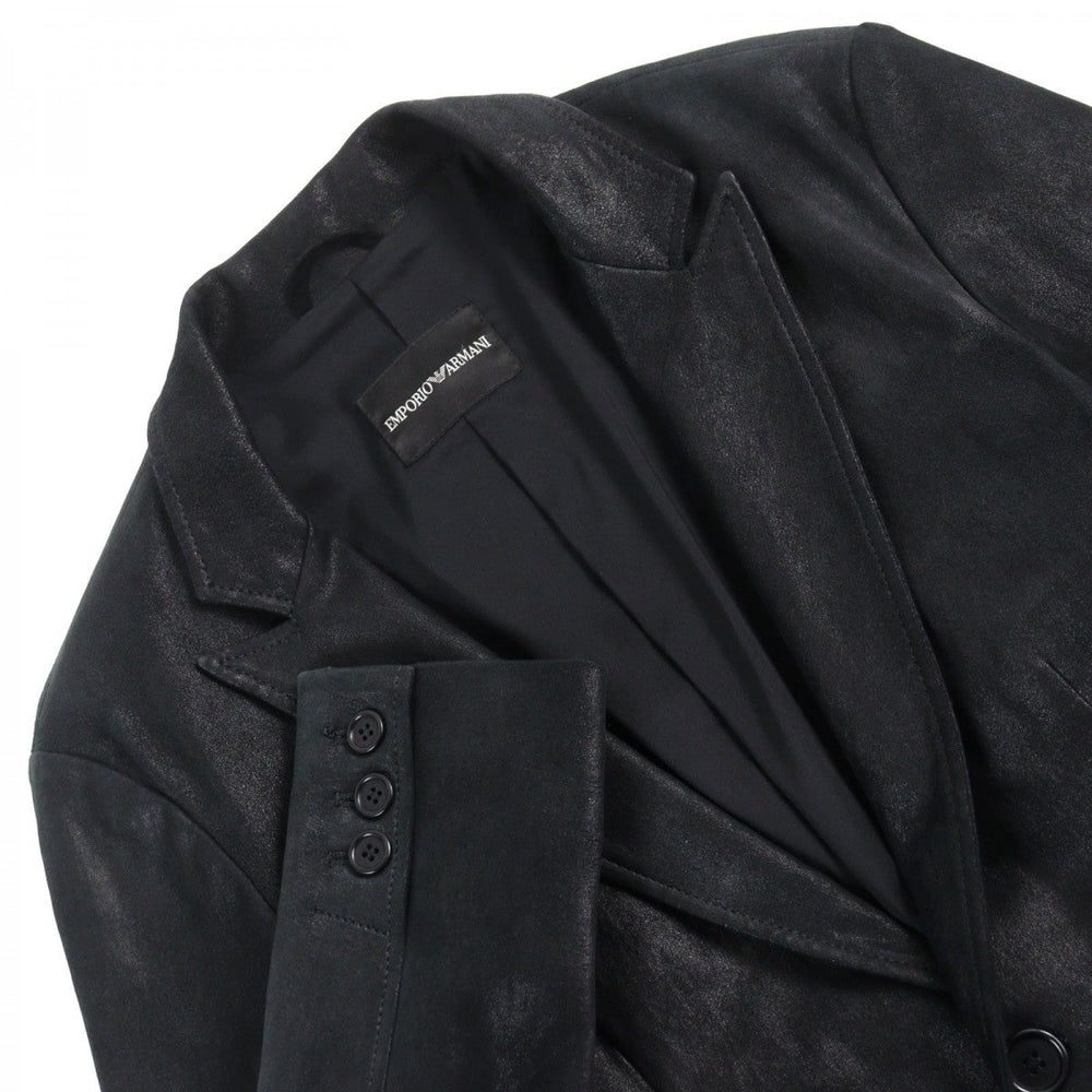 EMPORIO ARMANI tailored jacket H1G02P Lamb leather black 46