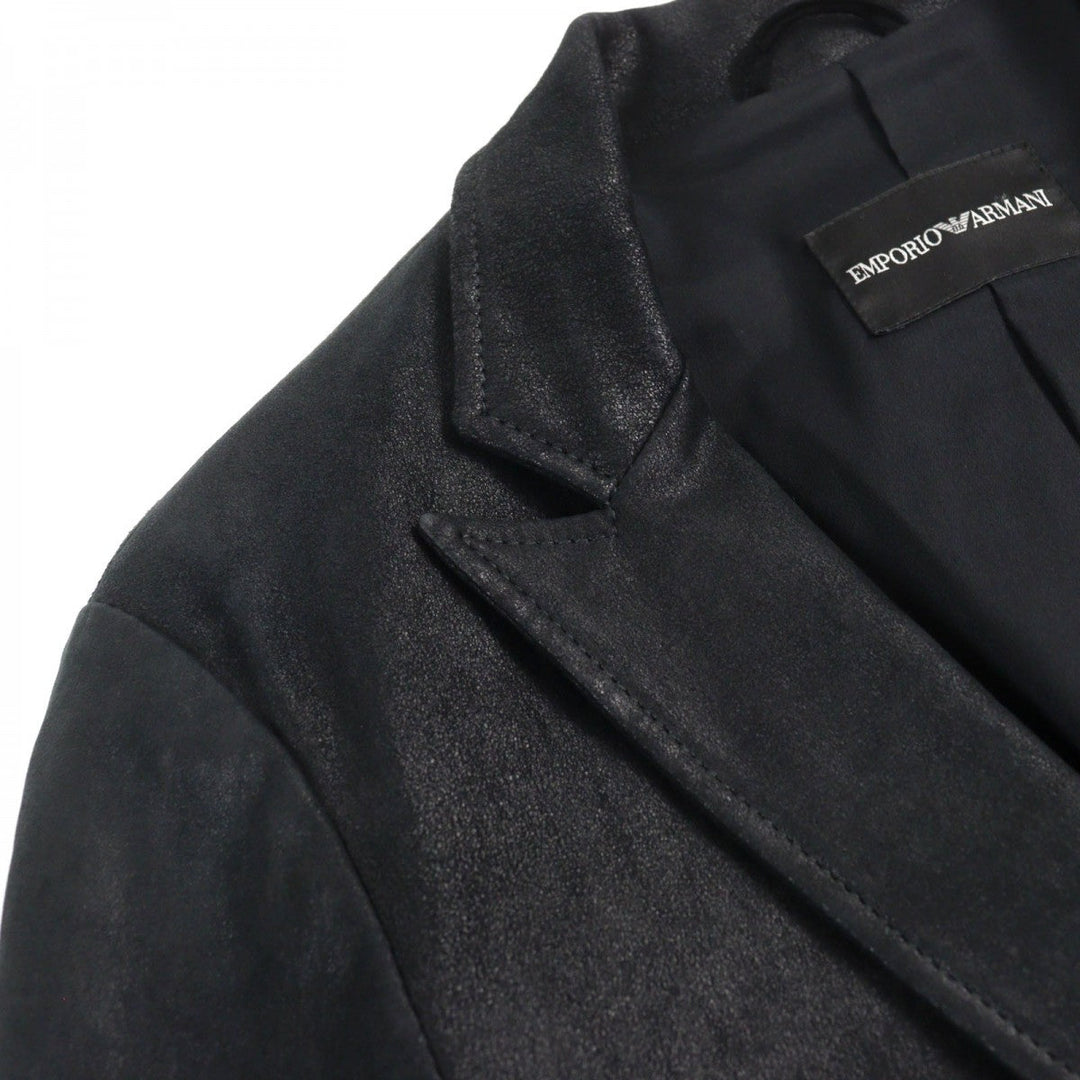 EMPORIO ARMANI tailored jacket H1G02P Lamb leather black 46