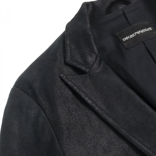 EMPORIO ARMANI tailored jacket H1G02P Lamb leather black 46