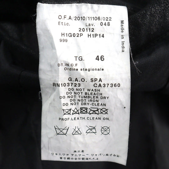 EMPORIO ARMANI tailored jacket H1G02P Lamb leather black 46