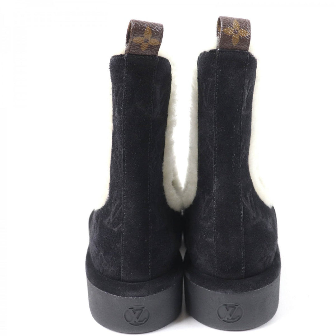 LOUIS VUITTON boots 1ADC6S Main: Suede leather Noir Aspen Chelsea boots Women 37.5 Used Authentic
