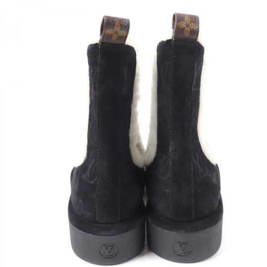 LOUIS VUITTON boots 1ADC6S Main: Suede leather Noir Aspen Chelsea boots Women 37.5 Used Authentic