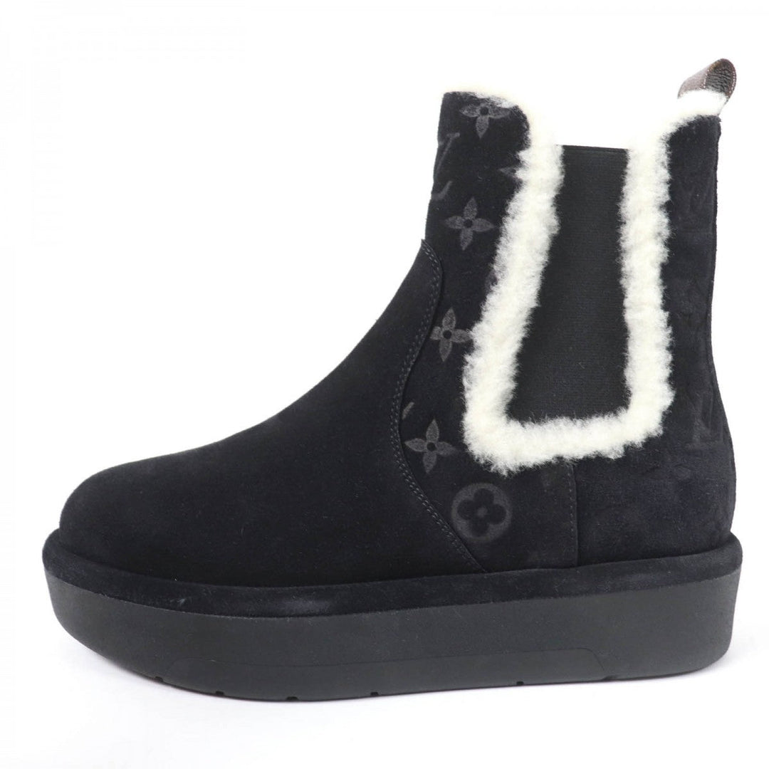 LOUIS VUITTON boots 1ADC6S Main: Suede leather Noir Aspen Chelsea boots Women 37.5 Used Authentic