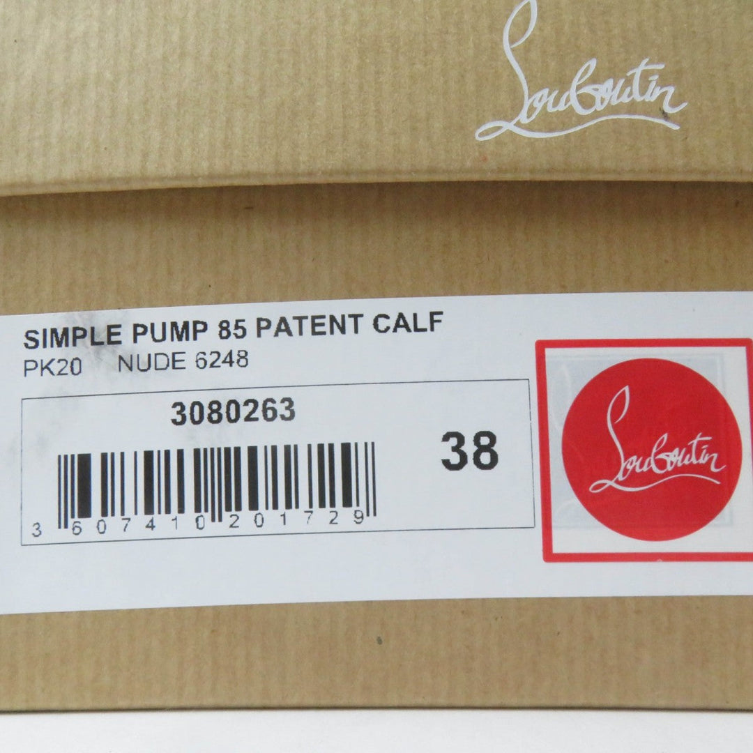 Christian Louboutin pumps Patent leather nude SIMPLE PUMP85 38