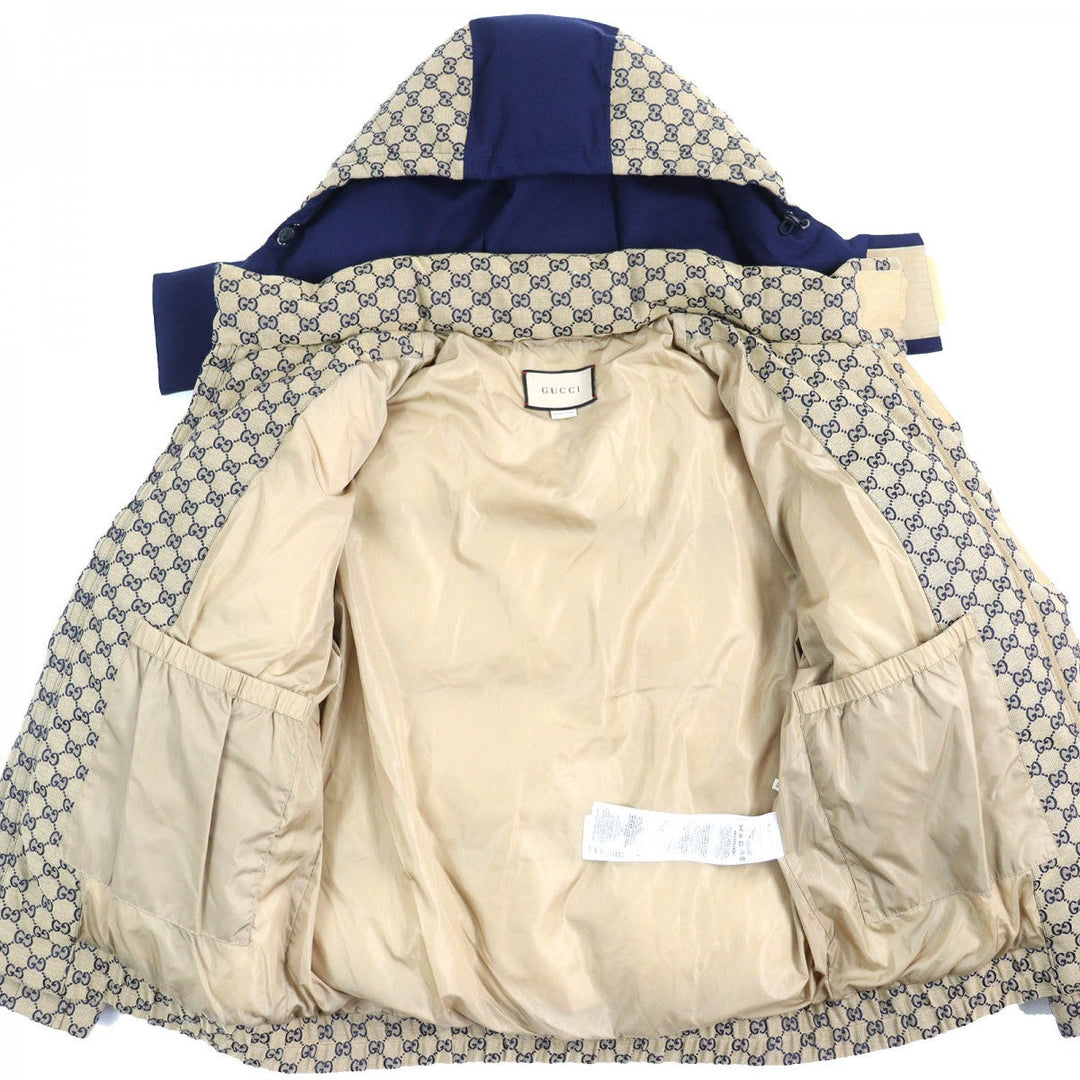 GUCCI Down jacket 715535 Main: 71% cotton, Main: 29% polyester, Main: 100% nylon, Main: 100% polyester, Lining: 100% cotton Beige navy mens 48 Used Authentic