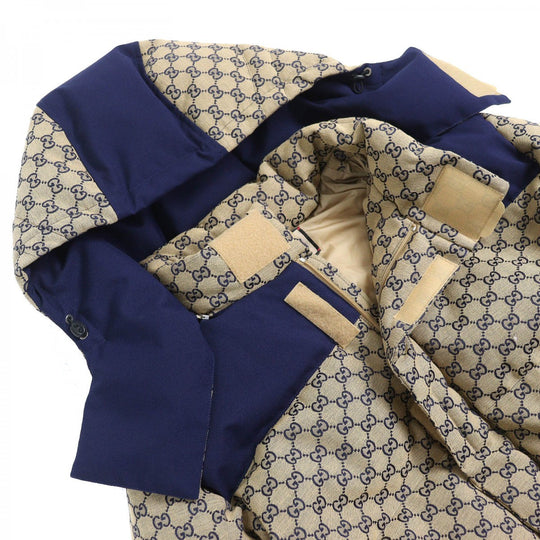 GUCCI Down jacket 715535 Main: 71% cotton, Main: 29% polyester, Main: 100% nylon, Main: 100% polyester, Lining: 100% cotton Beige navy mens 48 Used Authentic