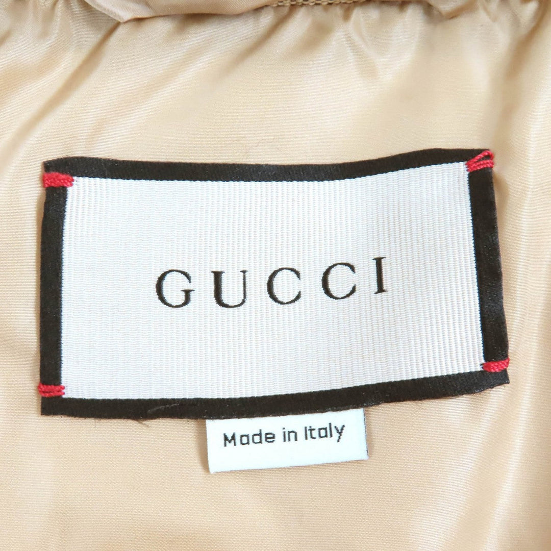 GUCCI Down jacket 715535 Main: 71% cotton, Main: 29% polyester, Main: 100% nylon, Main: 100% polyester, Lining: 100% cotton Beige navy mens 48 Used Authentic