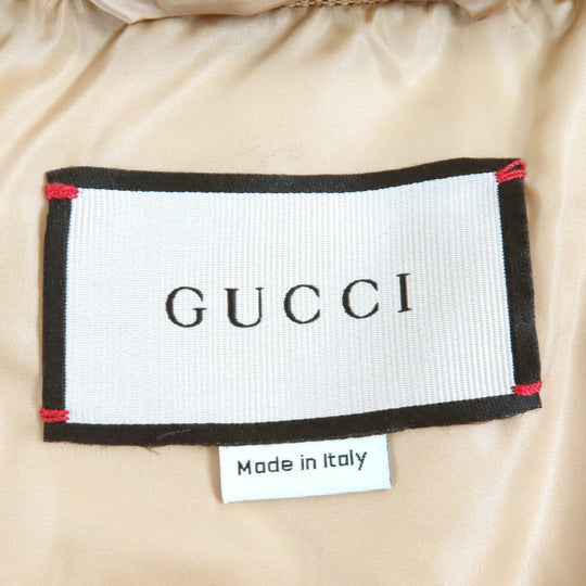 GUCCI Down jacket 715535 Main: 71% cotton, Main: 29% polyester, Main: 100% nylon, Main: 100% polyester, Lining: 100% cotton Beige navy mens 48 Used Authentic