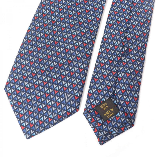LOUIS VUITTON tie M70351 Main: 100% silk Navy mens Used Authentic