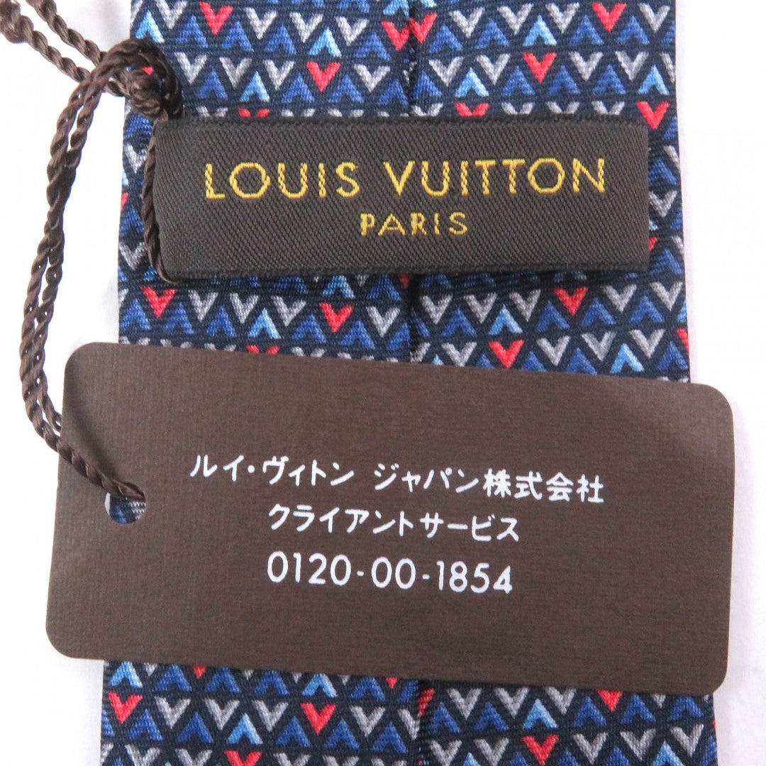 LOUIS VUITTON tie M70351 Main: 100% silk Navy mens Used Authentic