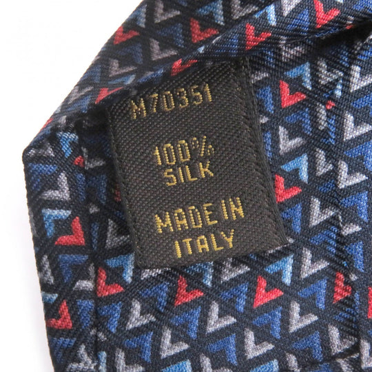 LOUIS VUITTON tie M70351 Main: 100% silk Navy mens Used Authentic