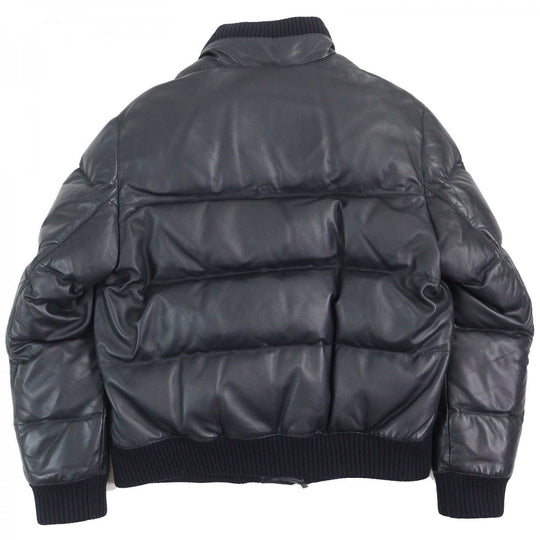 HERMES Down jacket Main: Sheepskin, Filling: 95% Down, Filling: 5% Feather, Part: 96% Wool, Part: 4% Polyurethane Dark navy mens 54 Used Authentic