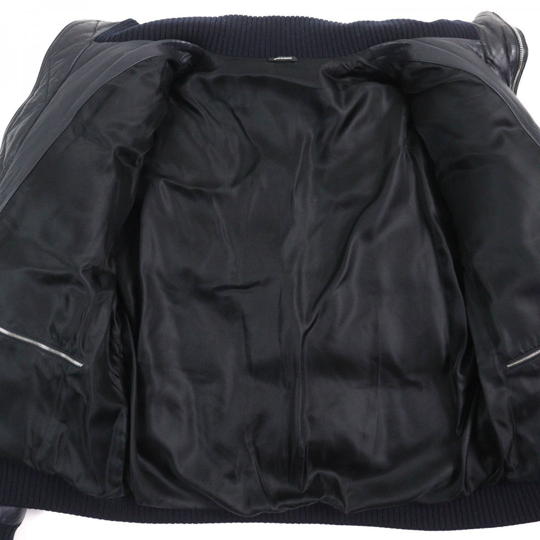 HERMES Down jacket Main: Sheepskin, Filling: 95% Down, Filling: 5% Feather, Part: 96% Wool, Part: 4% Polyurethane Dark navy mens 54 Used Authentic