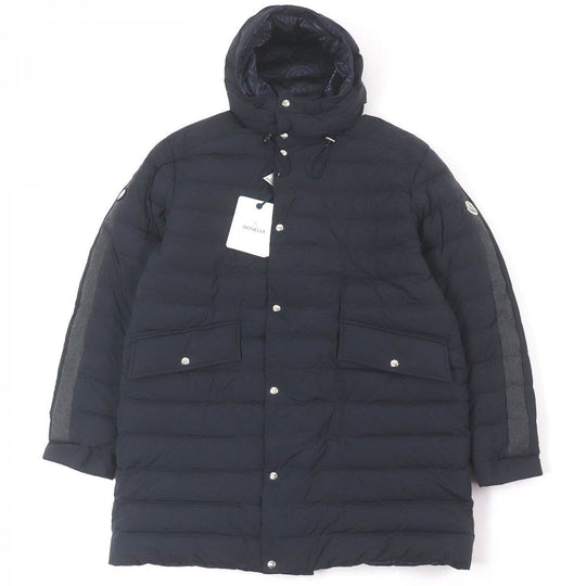 MONCLER down coat Outer: 85% nylon, Outer: 15% polyurethane, Lining: 100% nylon, Part: 100% wool, Filling: 90% down Navy INTER X MONCLER PARKA mens 3 Used Authentic