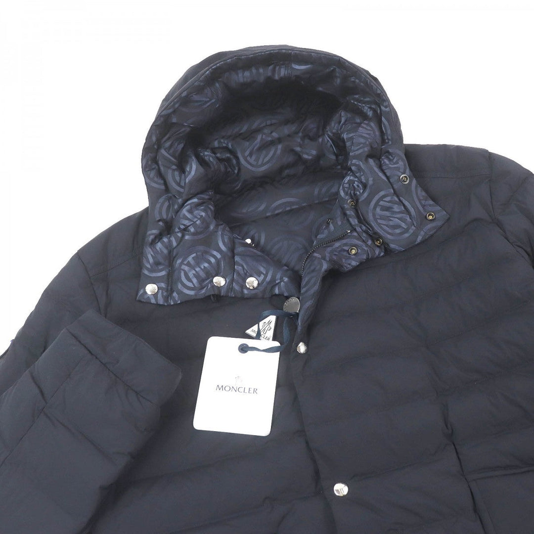 MONCLER down coat Outer: 85% nylon, Outer: 15% polyurethane, Lining: 100% nylon, Part: 100% wool, Filling: 90% down Navy INTER X MONCLER PARKA mens 3 Used Authentic