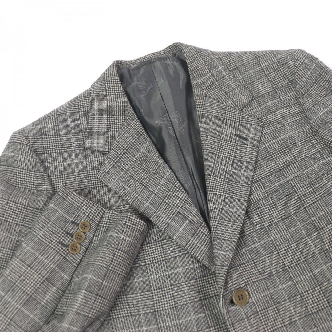 Brioni suit wool, cupra Gray mens 50 Used Authentic