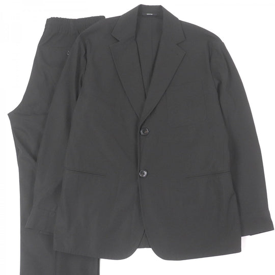 HERMES setup Main: 100% cotton charcoal mens 50 Used Authentic